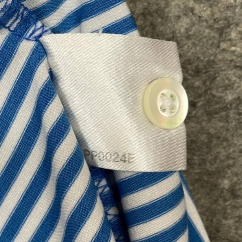 Rhoback Striped Polo Shirt Blue White Medium